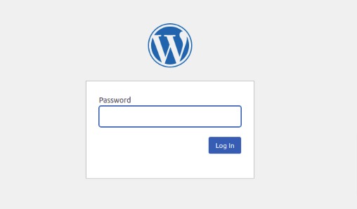 password protect WordPress