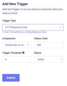 HTTP response code Trigger