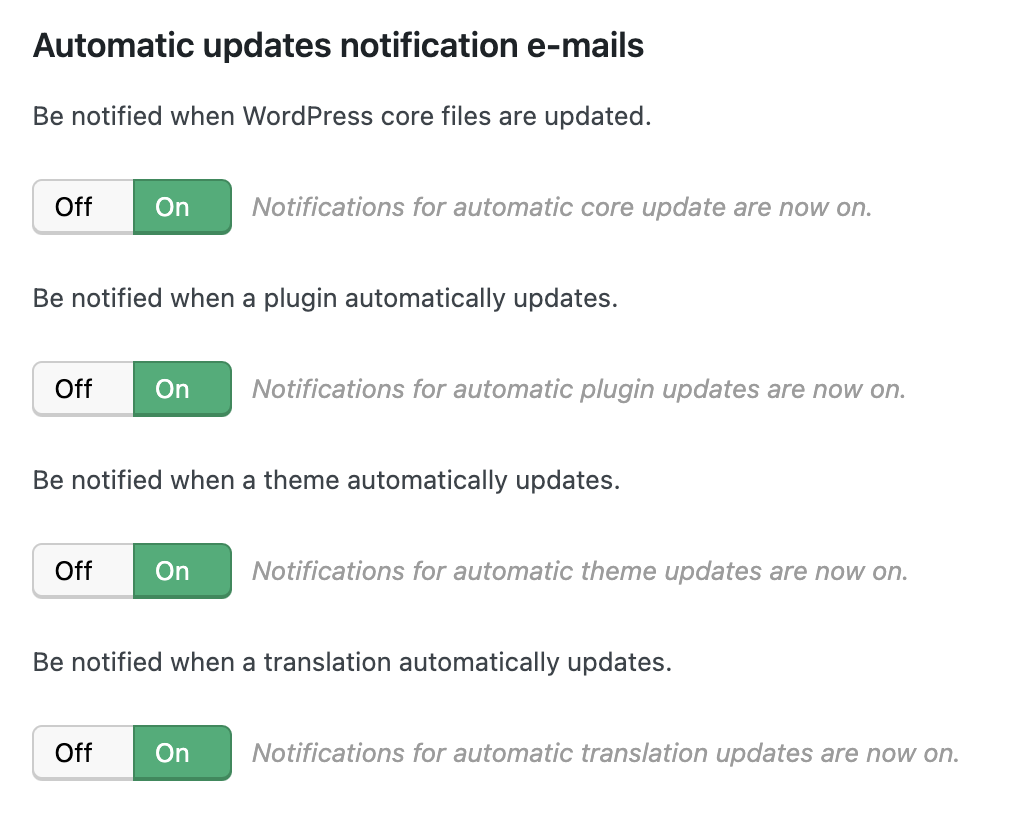How to Setup Email Notifications for WordPress Updates - UptimeMonster